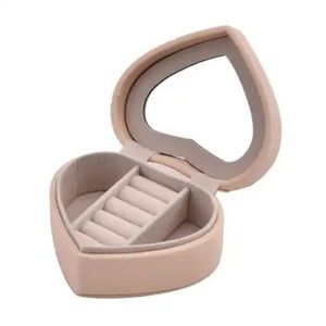 Pink Faux Leather Jewelry Box